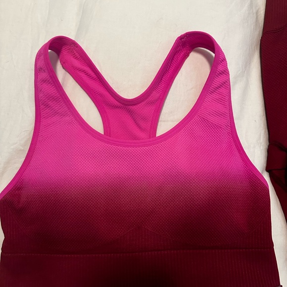 PINK Victoria's Secret Pink and Burgundy Activewear Set - Picture 3 of 3